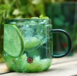 L Glass Mug 2p Gift Set _Jade__Beaker Glass Cup_